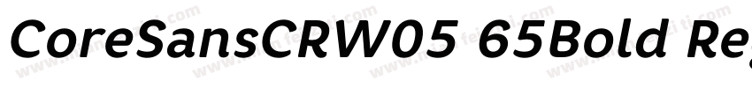 CoreSansCRW05 65Bold Regular字体转换